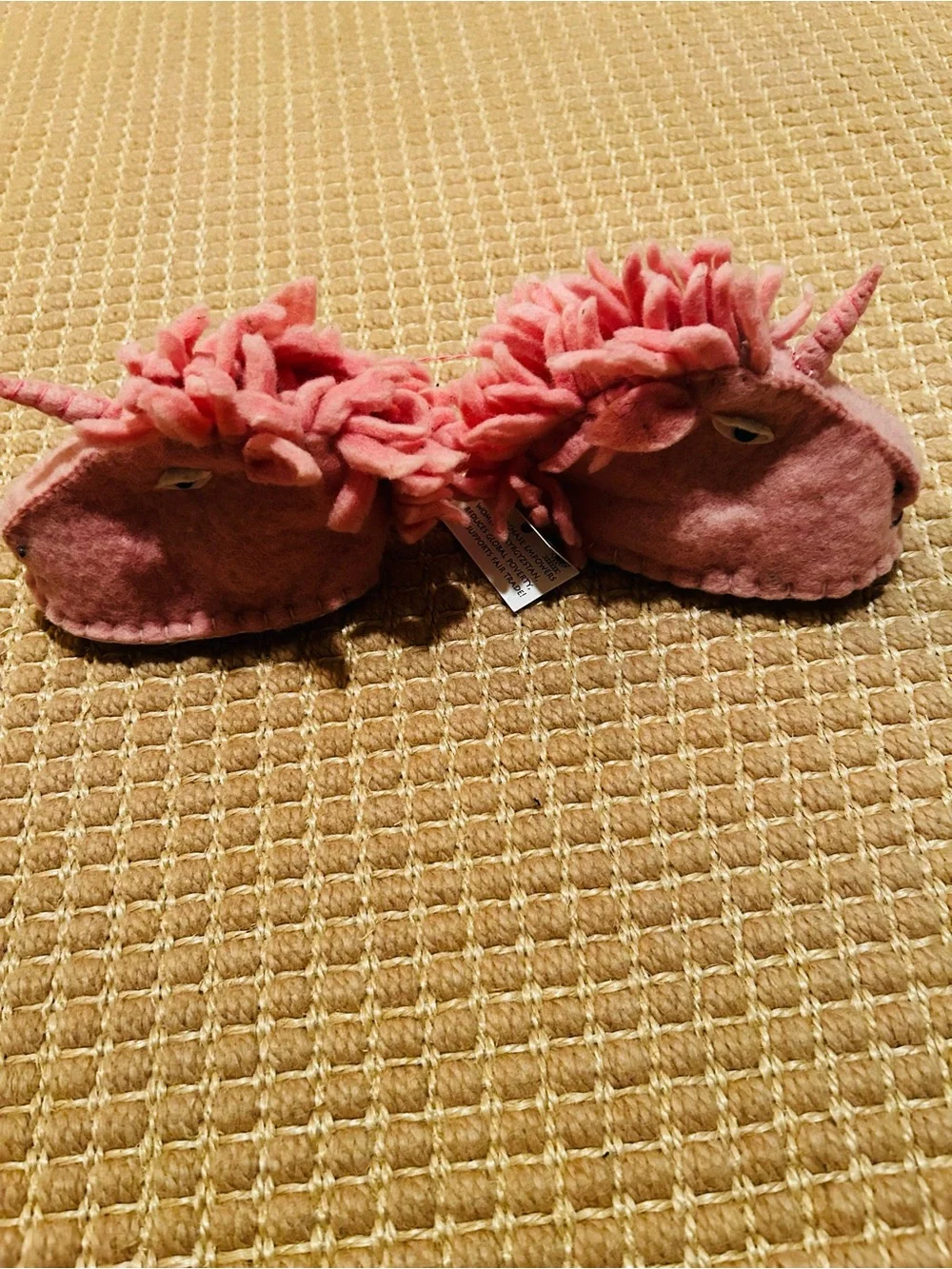 NEW with tags - Silk Road Bazaar Pink Unicorn Booties size 0-12 months.